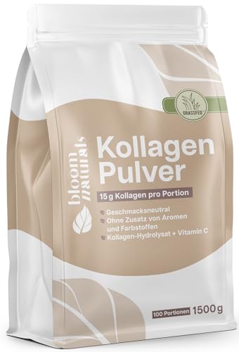 Grassgefüttertes Kollagen Pulver 1500g  Hochdosiert Typ 1 & 3, Geschmacksneutral