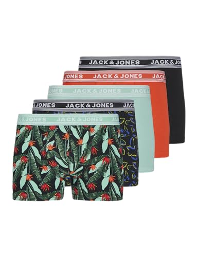 jack & jones herren trunks 5er pack jacwest leaf schwarz xx_l