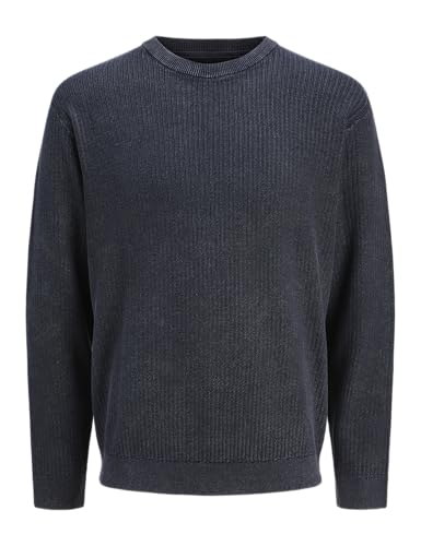 Produktbild: jack & jones crewneck pullover 100% baumwolle dark navy aloe in größen M-L