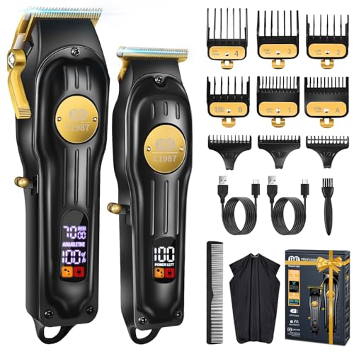 ciicii haarschneidemaschine für herren, akku haarschneider kit, wiederaufladbar, einstellbar