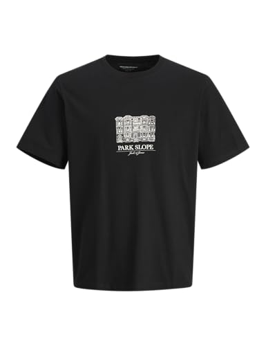 Jack & Jones Herren Jorboston Graphic Tee Kurzarm Crew Neck Größe XS