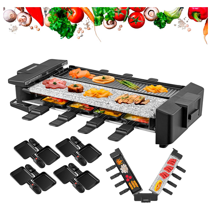steinborg sb-2220 raclette grill für 8 personen, 32,43 statt 50