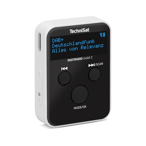 TechniSat DIGITRADIO mobil 2  DAB+/FM Mini-Radio mit Akku, OLED Display, Kopfhörer