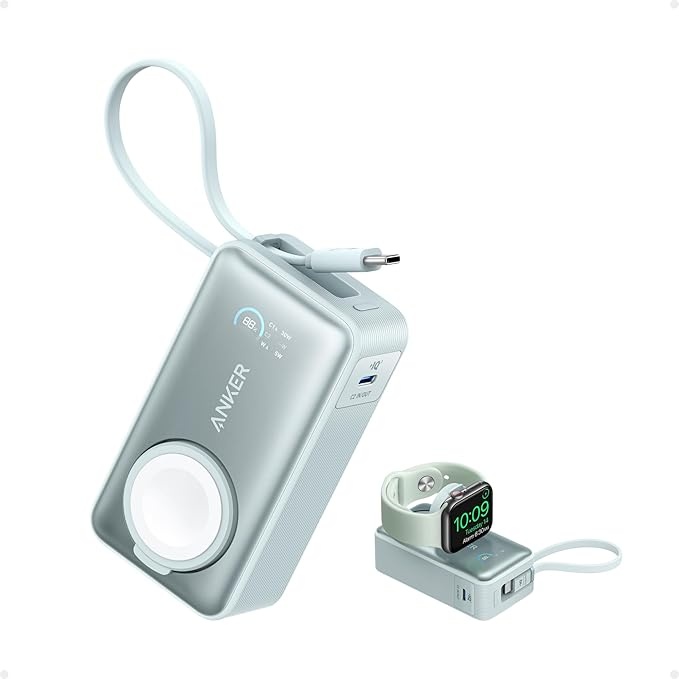 anker maggo powerbank 10.000mAh für apple watch, usb-c-kabel 35W, zertifiziert