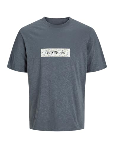 jack & jones t-shirt herren logo crew neck größe l, schwarz