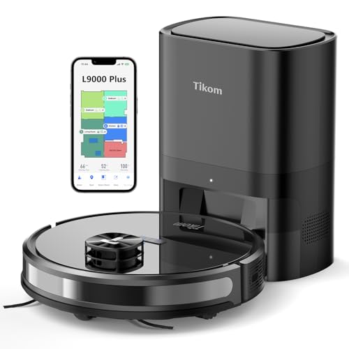 tikom l9000 plus saugroboter mit wischfunktion, liDAR-navigation, 6000 pa, wlan/app
