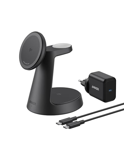 anker maggo 3-in-1 wireless charger 15w magsafe für iphone apple watch airpods pro