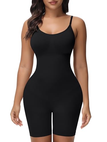 breampot shapewear damen bodysuit figurformend bauchweg mit bein shorts adjustable straps