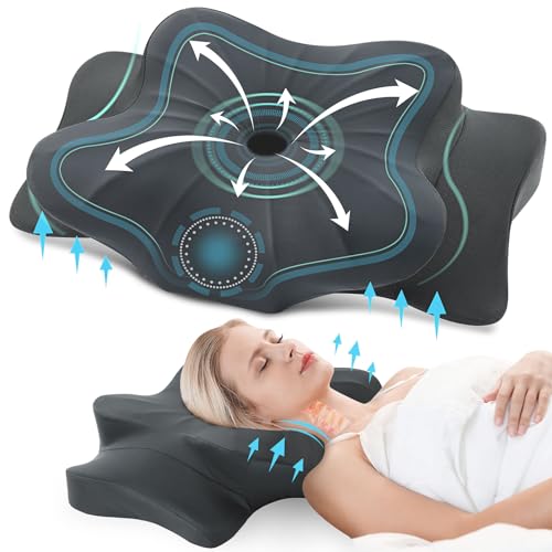 donama memory foam kissen, ergonomisches nackenstützkissen für seiten- und rückenschläfer