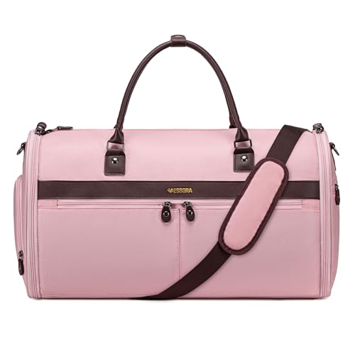 vessgra kleidersäcke für reisen, 2 in 1 kleidersack mit schuhfach, rosa
