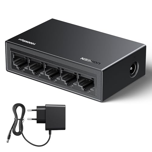 ugreen 5-port gigabit netzwerk switch 10/100/1000mbps plug-and-play für tv, laptop, router