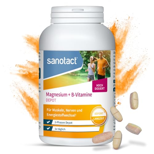 magnesium 500 sanotact plus b vitamine 180 tabletten vegan für muskeln nerven