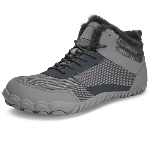 Barfußschuhe Winter gefüttert Dunkel Grau 43EU Damen Herren