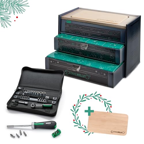 stahlwille adventskalender werkzeug 1/4 steckschlüsselsatz ratschen-schraubendreher bits