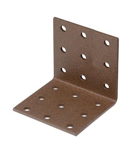 Alberts 822392 DURAVIS Lochplattenwinkel 60x60x60 mm rostbraun 50er Set