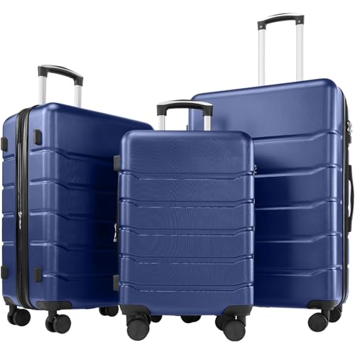 dumos 3tlg. hartschalenkofferset trolley koffer mit 4 rollen und teleskopgriff