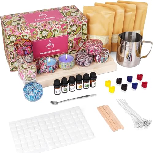 Kearlgmbh kerzen selber machen set, kerzen gießen kit für anfänger, diy geschenke