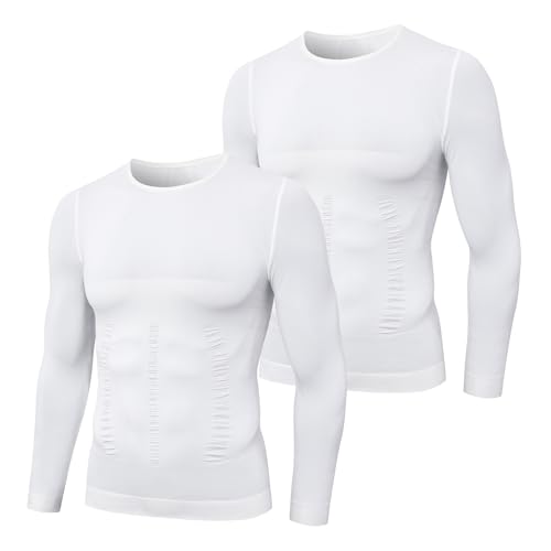 meetyoo shapewear kompressionsshirt herren langarm body shaper sportshirt atmungsaktiv