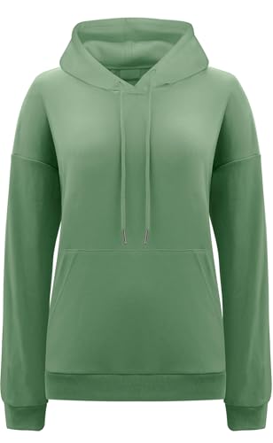 hoodie damen winter cindeyar einfarbig kapuzenpullover casual sweatshirt grün s