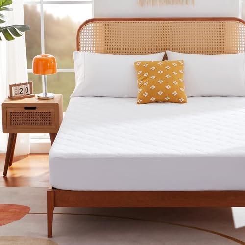 Produktbild: dünner matratzenschoner 140x200 cm wasserdicht oeko-tex zertifiziert atmungsaktiv weicher topper weiß