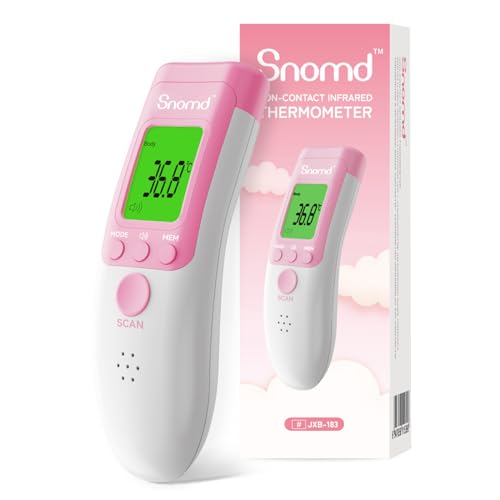 snomd kontaktloses infrarot stirnthermometer für babies mit fieberalarm und sofort ablesung