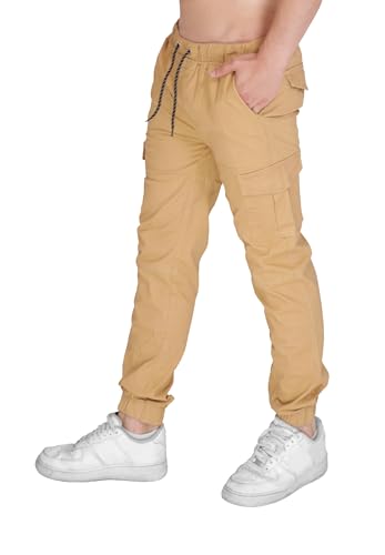 elara herren cargohose slimfit beige größe xl