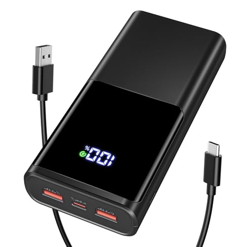 power bank 23800mAh, 22.5W schnelllade akku pd3.0 qc4.0 mit led display, usb c