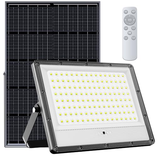 600W solar strahler außen, adewalk led flutlichter mit fernbedienung, 32000lm 6000k