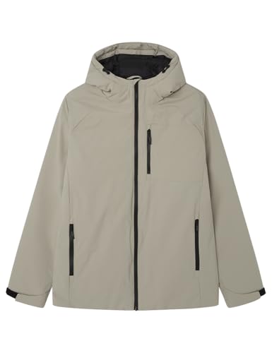 springfield herren parka mit kapuze kiw outdoor jacke stein größe m