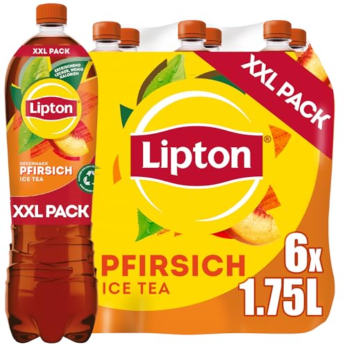 lipton ice tea pfirsich, 6 x 1,75 l, erfrischendes teegetränk