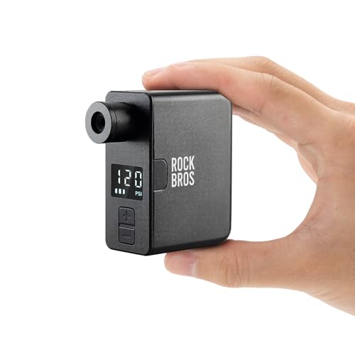rockbros elektrische fahrradpumpe 120psi tragbare minipumpe mit akku 450mah