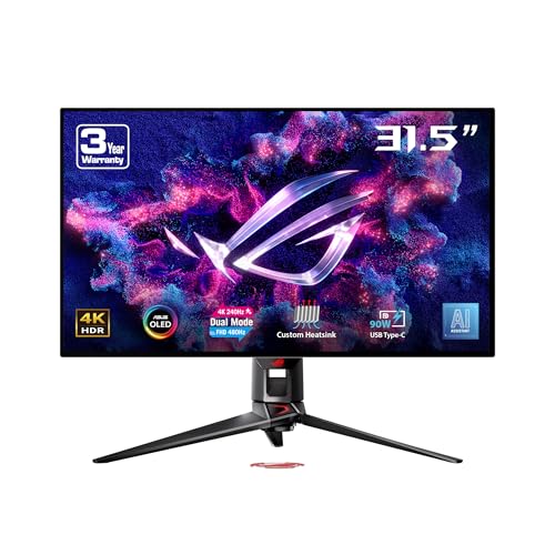 asus rog swift oled pg32ucdp monitor 32 zoll 4k 144hz mit usb-c und hdmi