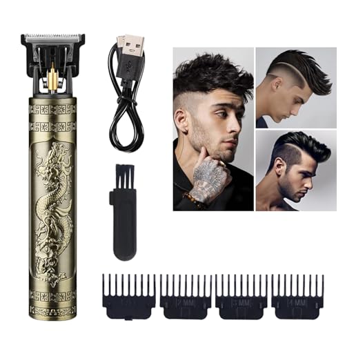 Produktbild: haarschneidemaschine set, haarschneider herren, barttrimmer mit führungskämmen, wiederaufladbar