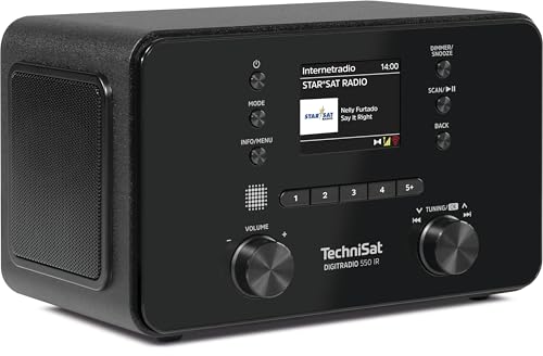 internetradio technisat digitradio 550 ir - dab+, ukw, wlan, bluetooth, wecker, schwarz