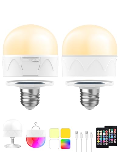 hongnix 2er-pack usb wiederaufladbare glühbirnen, 9w, 5 modi, magnetisch, camping, dekoration