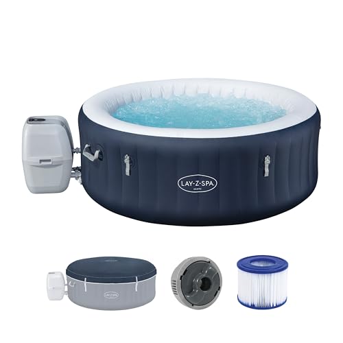 bestway lay-z-spa whirlpool Miami airjet 180 cm 4 personen heizung frostwächter dunkelblau