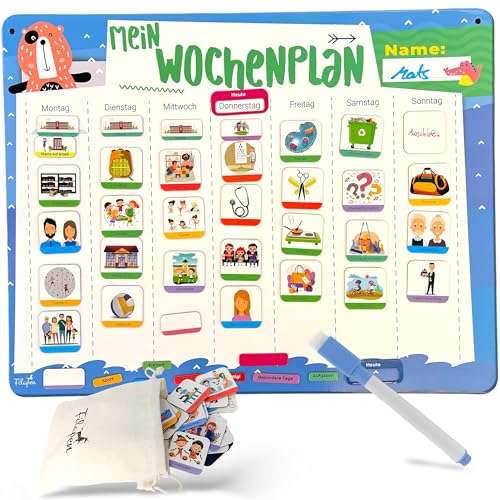 wochenplaner kinder montessori magnettafel mit 209 magneten und zubehör