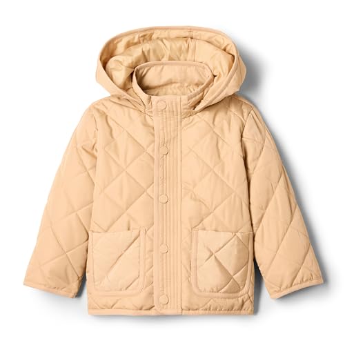 unisex baby feldjacke mit kapuze, amazon essentials x sofia grainge, bräunen, 12 monate