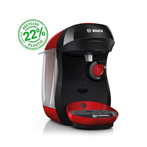 bosch tassimo kapselmaschine tas103e, 70 getränke, abschaltautomatik, 1400 w, rot schwarz