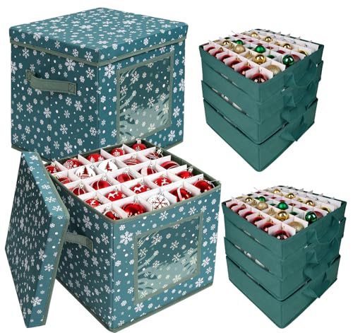 weihnachtskugeln aufbewahrung adorbox 2er set mit 166 fächern und trennwänden, grün