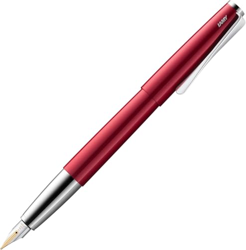 Produktbild: Lamy studio Füller pianored, Ganzmetallgehäuse, 14 kt Goldfeder, Strichbreite F