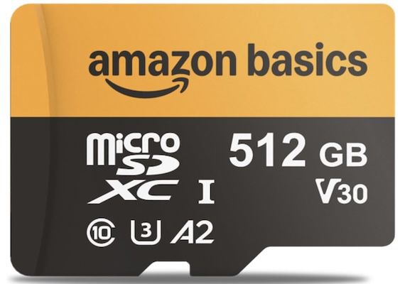 amazon basics microSDXC 512 GB mit adapter, 34,21  statt 41 