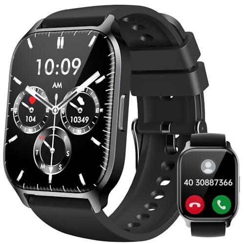 smartwatch mit telefonfunktion für herren und damen - 1,85 zoll hd fitnesstracker