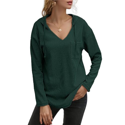 tantomi damen hoodie pullover langarm herbst bequem kordelzug lässig longshirt