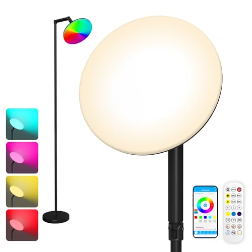 yicenscoltd led stehlampe dimmbar 16 millionen farben musik-synchronisation fernbedienung app