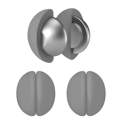 Produktbild: schwerlast duschvorhang gewichte mit magneten und silikonbeschichtung, grau, 3 paare