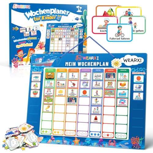 wearxi wochenplaner kinder montessori magnettafel mit 304 magneten und zubehör