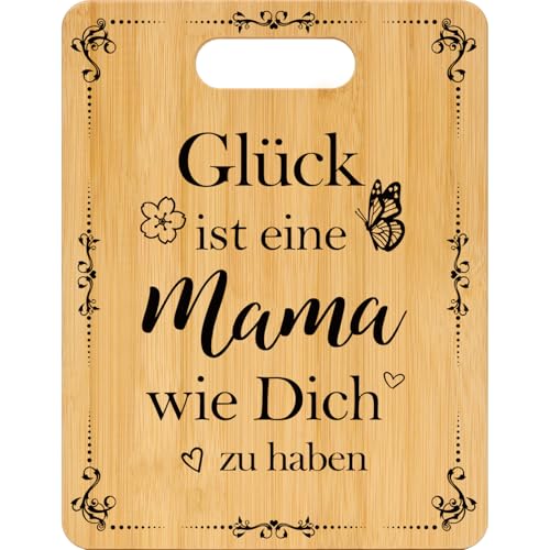 geschenke für mama von tochter sohn - graviertes bambus schneidebrett als geburtstagsgeschenk