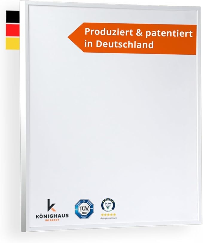 Könighaus Infrarotheizung 130 Watt, TÜV SÜD, Wandmontage, Überhitzungsschutz