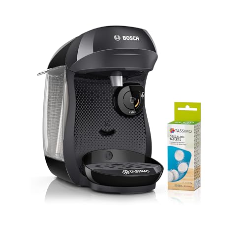 bosch tassimo kapselmaschine tas102ea, 70+ getränke, 1400 w, schwarz, platzsparend, abschaltautomatik